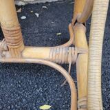 Vintage rattan table