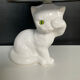 Vintage ceramic enamel cat lamp from the 1970s.