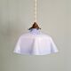 Art Deco suspension in pleated mauve opaline, 1920-30.