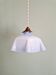 Art Deco suspension in pleated mauve opaline, 1920-30.