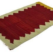 Vintage Minimalist Turkish Kilim Rug 133x213 cm Handmade Wool