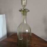 Mouth-blown glass alcohol decanter XIXth century