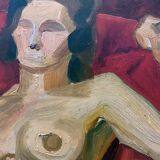 HSP Painting "Nude in the Red Chair" Model Post Cubist Workshop