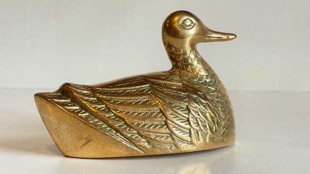 Canard en laiton vintage