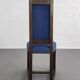 Set of 8 wooden and fabric chairs