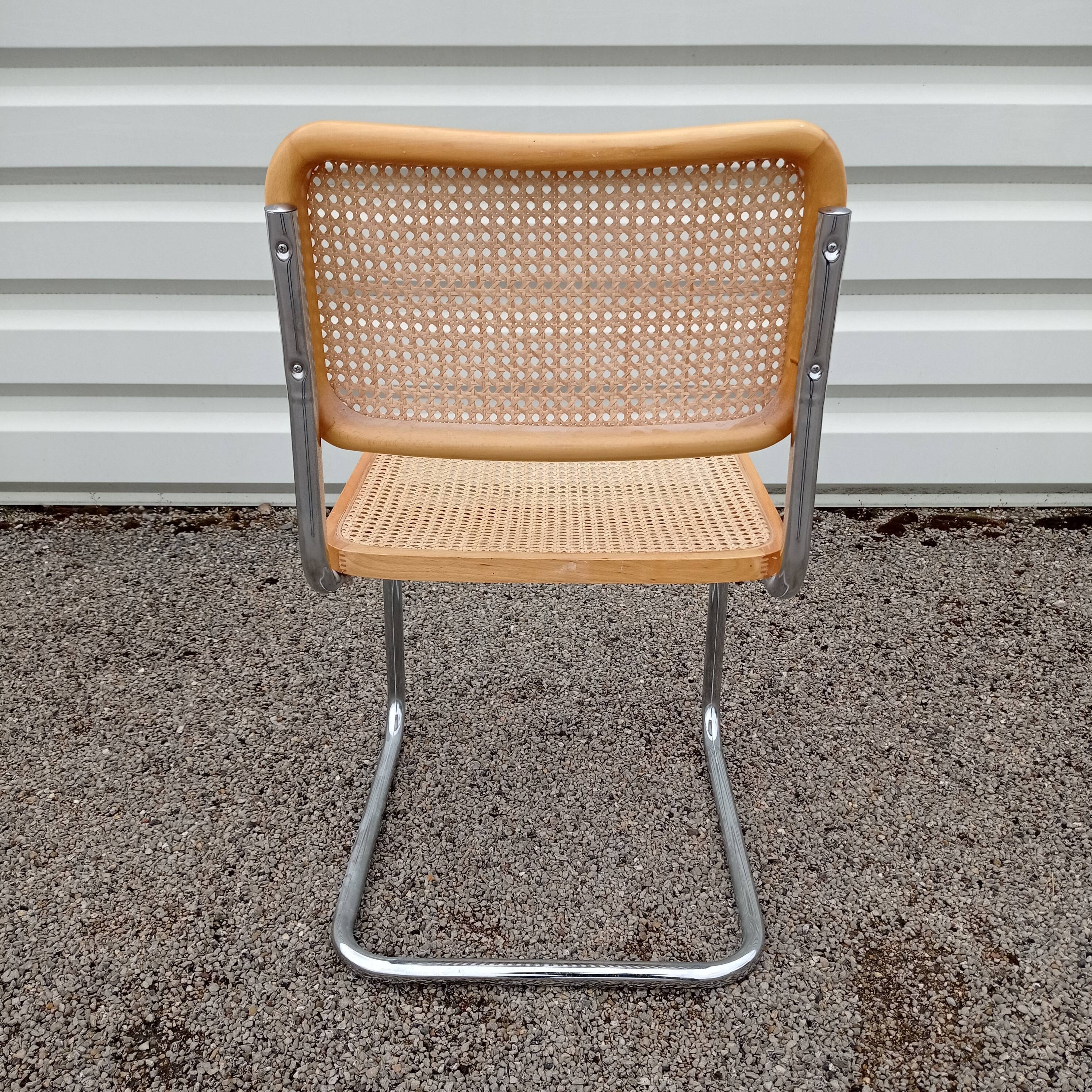 Chair B 32 by Marcel Breuer in canning