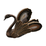 70 vintage mail swan with agate wings
