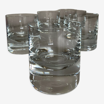 Set of 6 glasses solid cups XXL crystal 1970