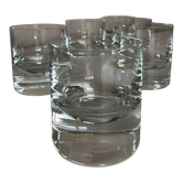 Set de 6 verres gobelets massifs XXL en cristal 1970