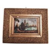 Oil on wood panel