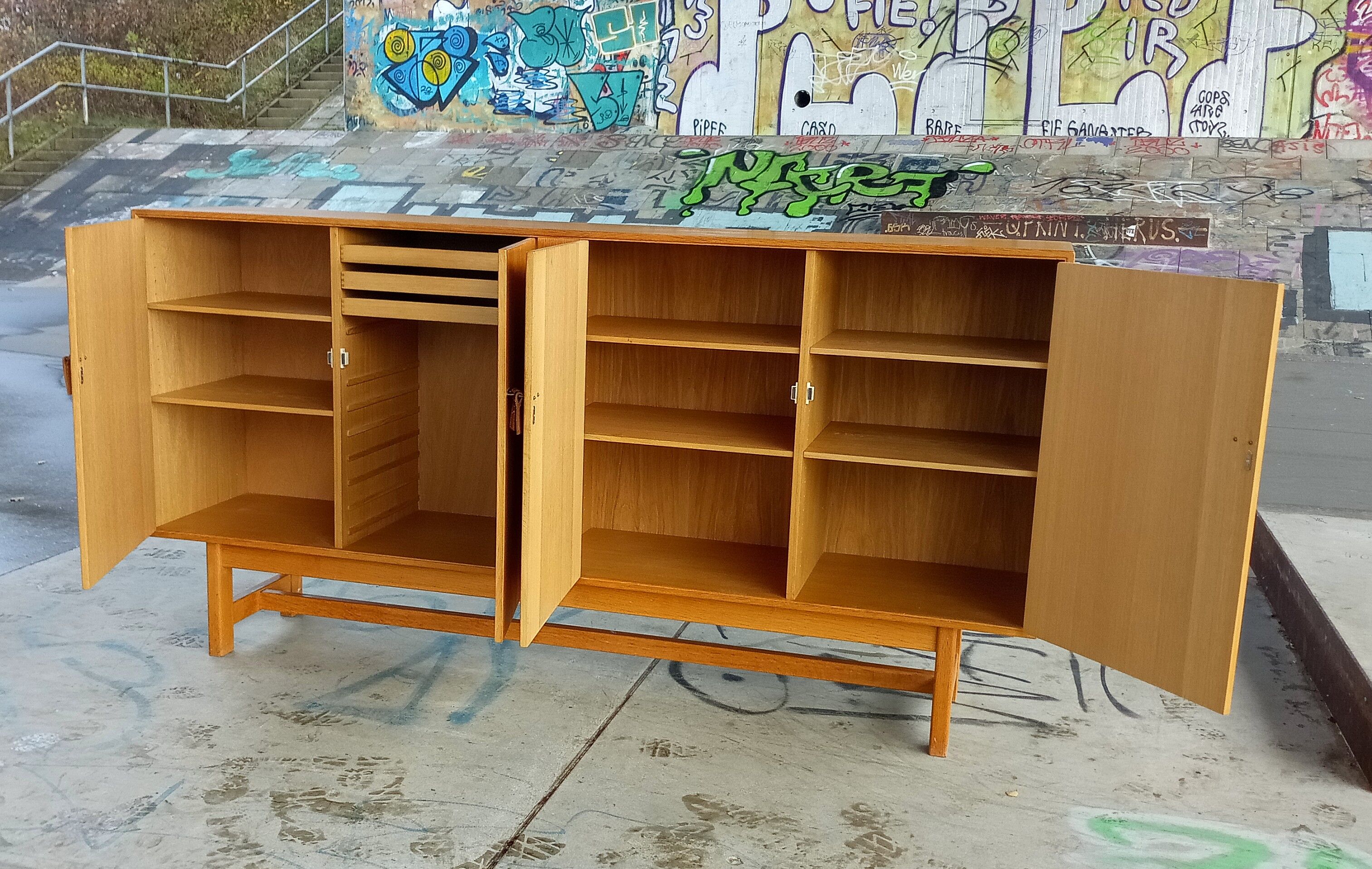 Danish highboard in oak by Kurt Ostervig for KP Möbler