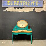 Louis XVI style dressing table in elm magnifying glass