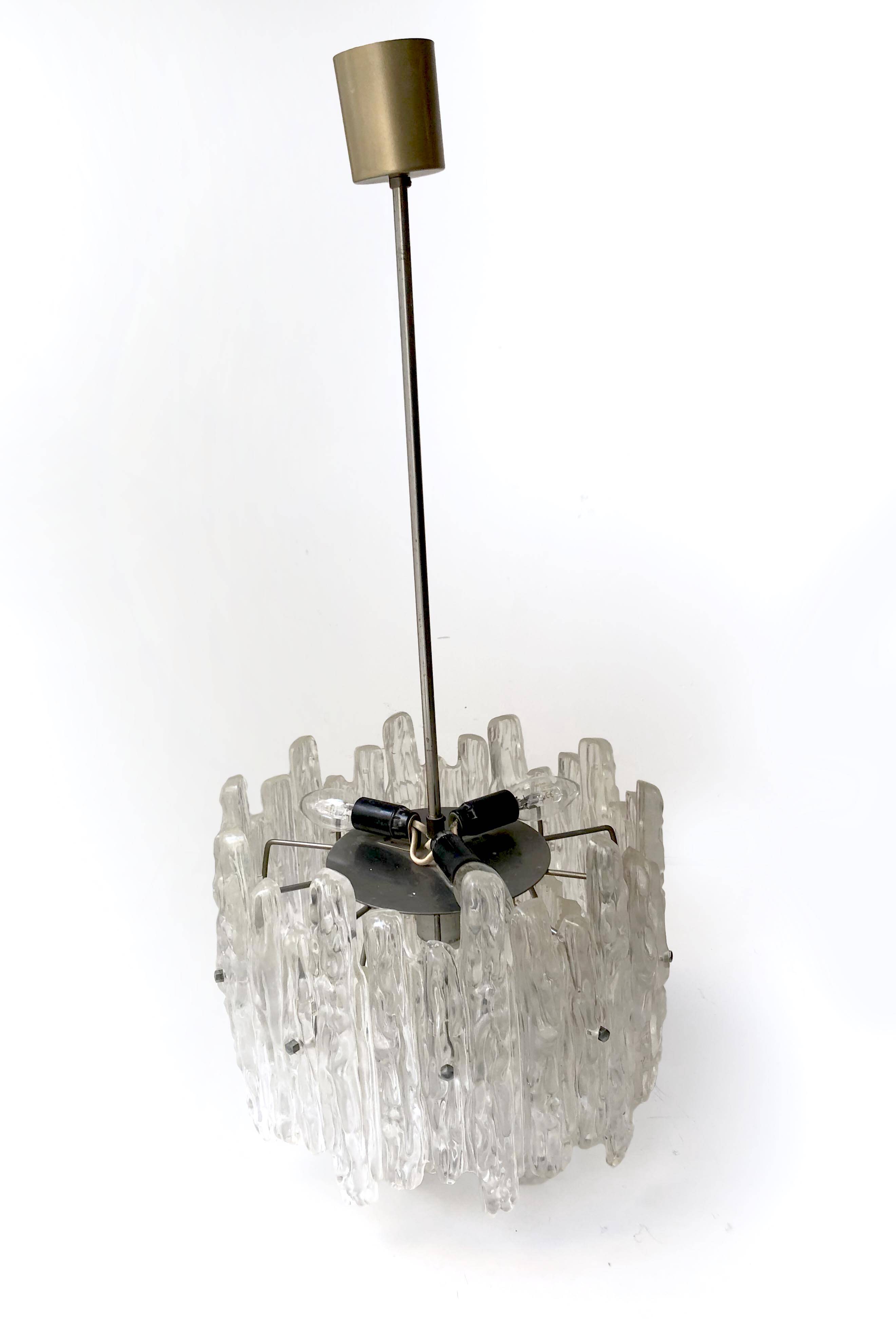 Ice frost pendant light by J. T Kalmar