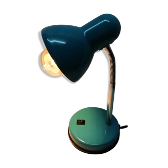 Blue retro metal bedside desk lamp
