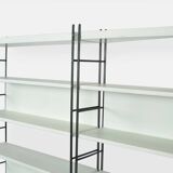 Industrial metal roomdivider / bookcases / bookshelves, 1960s Netherlands