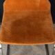 Ensemble de salle à manger italien vintage des années 20 en suede orange par willy rizzo c.1970