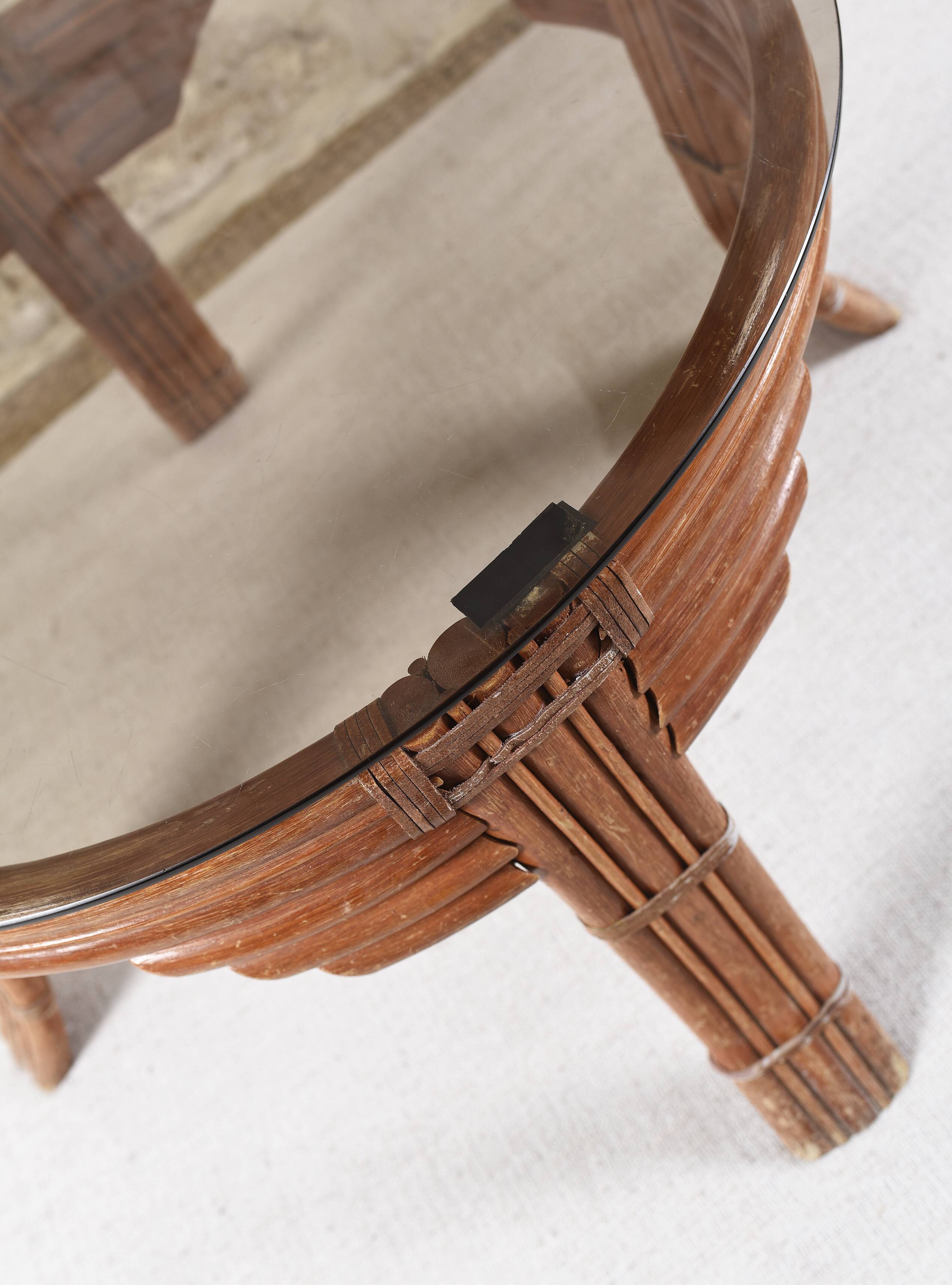 Vintage rattan coffee table