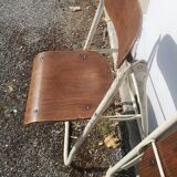Pair of Bienaise model folding chairs from the Nelson brothers dating from the 1930s.