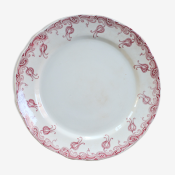 Plat à tarte Luna pattern par Manufacture Royale et Imperiale Nimy, vers 1840