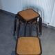 4 vintage industrial Mullca stools, workshop, school