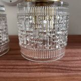 Paire d’appliques murales en verre