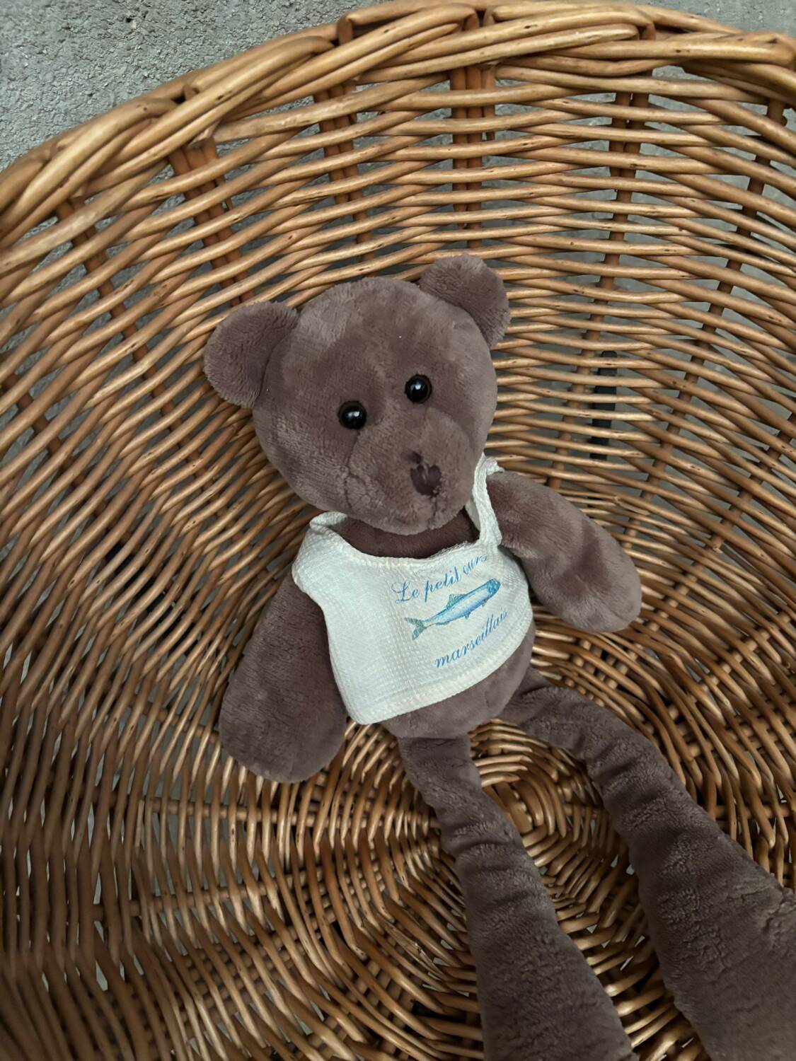 Vintage designer wicker children's armchair