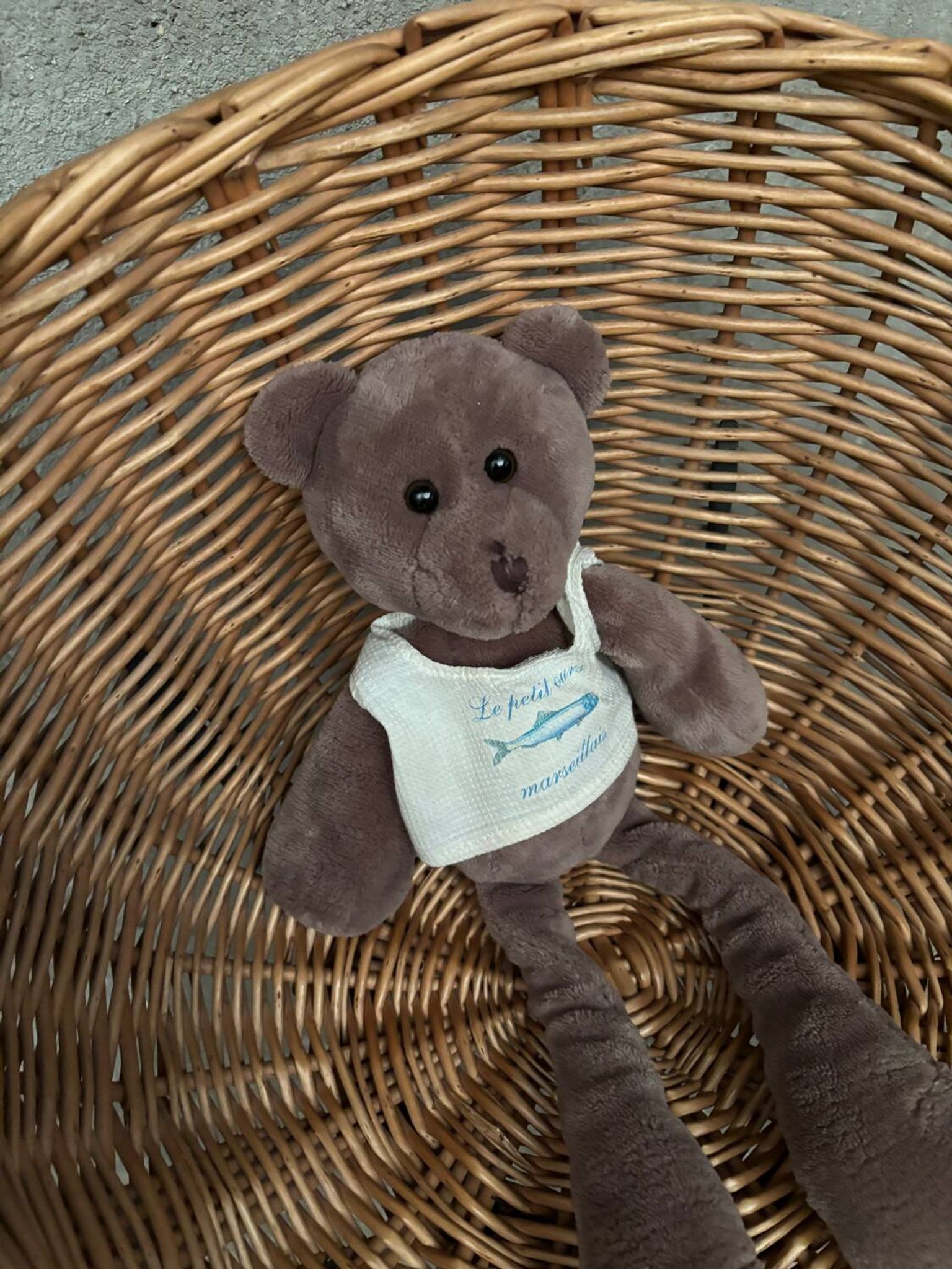 Vintage designer wicker children's armchair