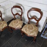 4 Louis Philippe style 19th century cherry wood chairs