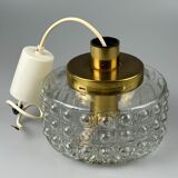 60s 70s VEB hanging lamp ceiling lamp bubble brass glass space age design