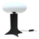 "mikos" lamp by diego chilo for sirrah in plastic and opaline, 1992
