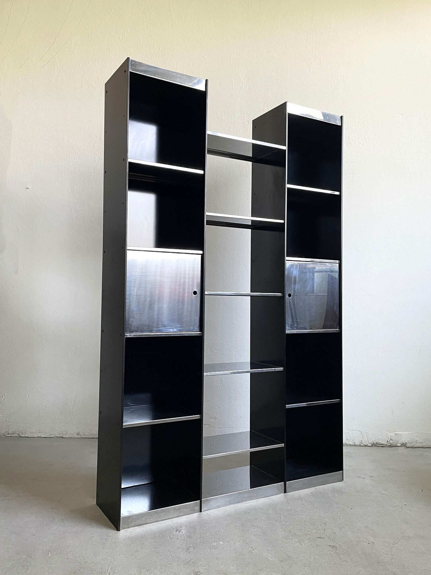 Very rare italian modern library bookcase for cidue, italy, 1970