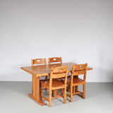 1970s Pine dining set from Sweden