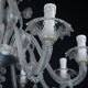 1940s Vintage Murano Clear Glass Chandelier, Classic Italian Art Glass