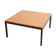 Vintage square modernist coffee table in teak and metal