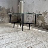 60s glass coffee table