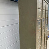 Military metal cabinet with hinged door