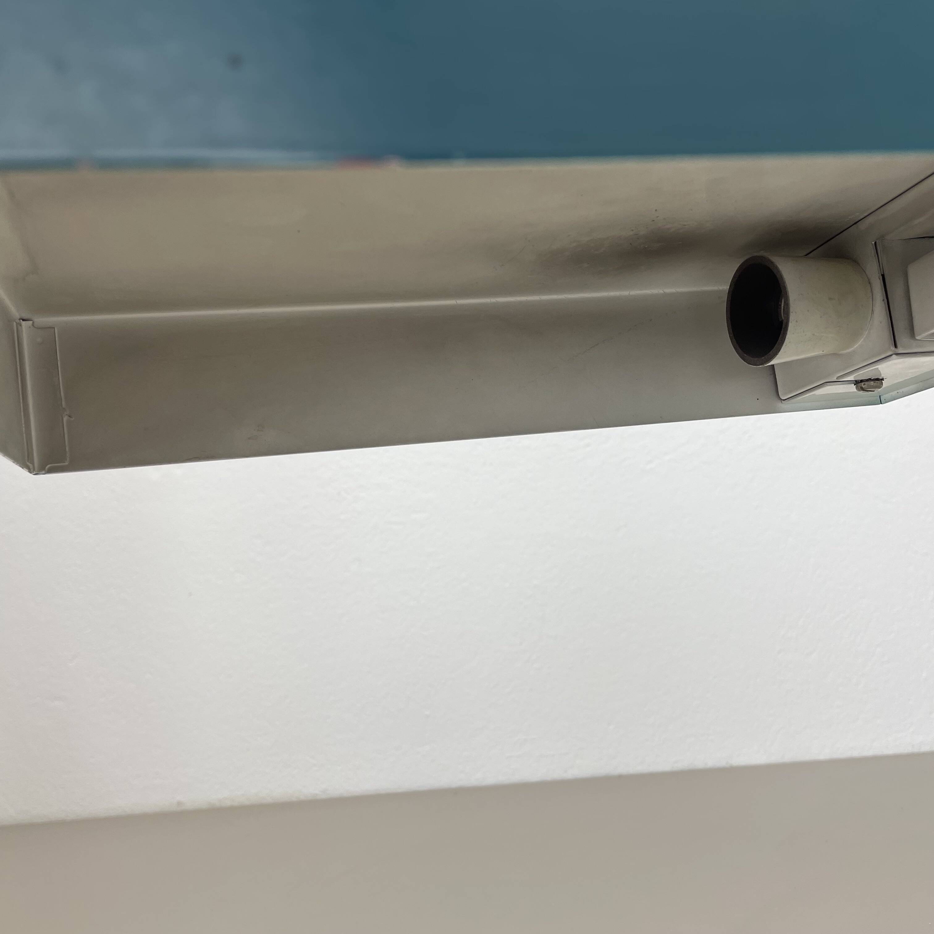 Modernist green Cubic Sputnik Table Light Kaiser Leuchten Lights, 1970s Ger