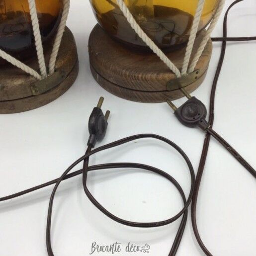 Pair of electrified vintage lanterns to install or hang