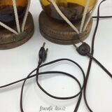 Pair of electrified vintage lanterns to install or hang