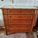 Early 20th-century commode in bamboo pitchin style.