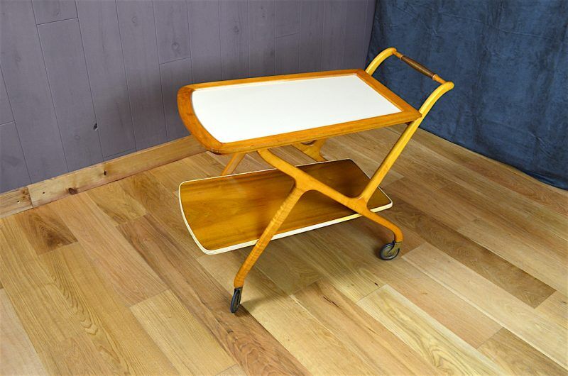 Scandinavian trolley in blond cherry 1960