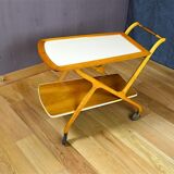 Scandinavian trolley in blond cherry 1960