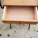 Pair of bedside tables from the 60s in gilded oak and tubes stamped Descher