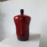 Red ceramic table lamp from the 70s