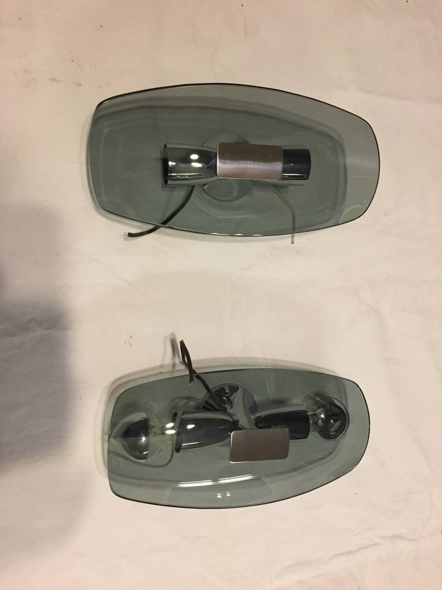 Appliques en verre fumé