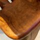 Chaise main (haute) bois exotique massif, vers 1970