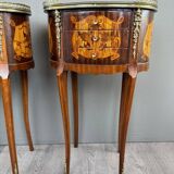 Paire de tables de chevet style louis xv, fin xixe siècle