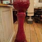 Art Nouveau earthenware flowerpot on column