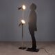 Vintage floor lamp in chrome metal, Italian design from the 1970s.