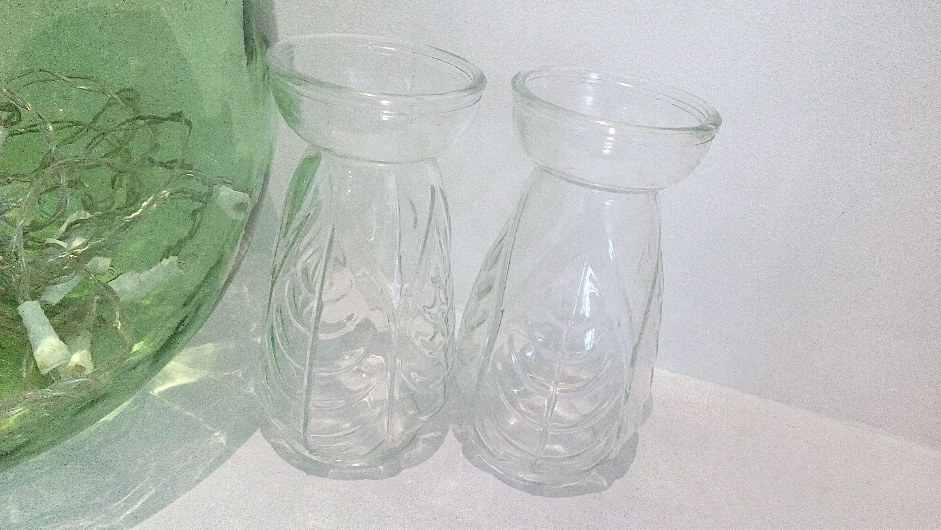 Hyacinth/bulb vase duo